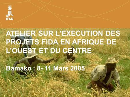 Farmers organizations, policies and markets ATELIER SUR LEXECUTION DES PROJETS FIDA EN AFRIQUE DE LOUEST ET DU CENTRE Bamako : 8- 11 Mars 2005.
