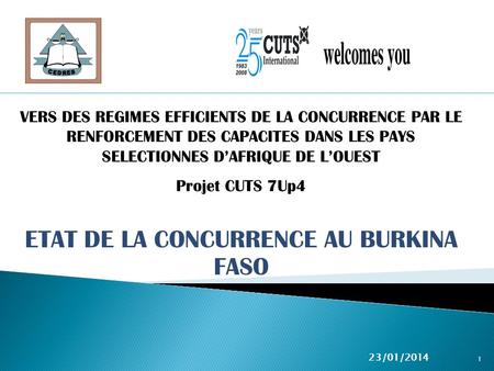 ETAT DE LA CONCURRENCE AU BURKINA FASO