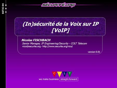(In)sécurité de la Voix sur IP [VoIP]