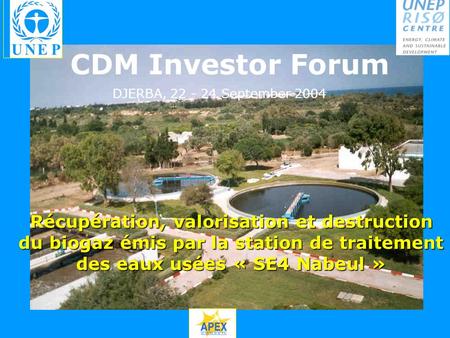 CDM Investor Forum DJERBA, September 2004
