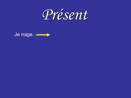 Présent Je nage.. Présent Je nage.1. I swim Présent 2. I do swim.