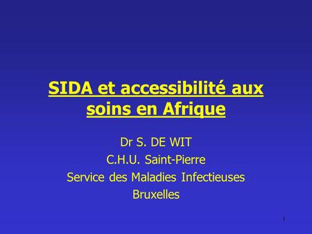 SIDA et accessibilité aux soins en Afrique
