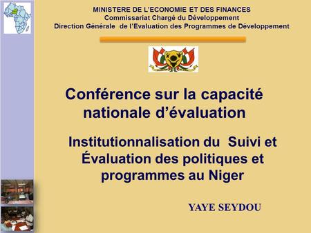 Conférence sur la capacité nationale d’évaluation
