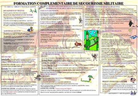 FORMATION COMPLEMENTAIRE DE SECOURISME MILITAIRE