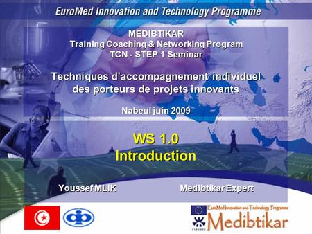 WS 1.0 Introduction Youssef MLIK Medibtikar Expert