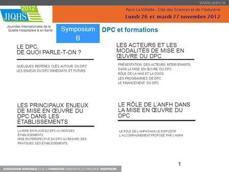 Symposium DPC et formations B