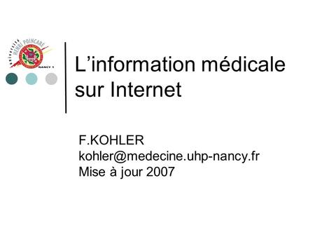 L’information médicale sur Internet