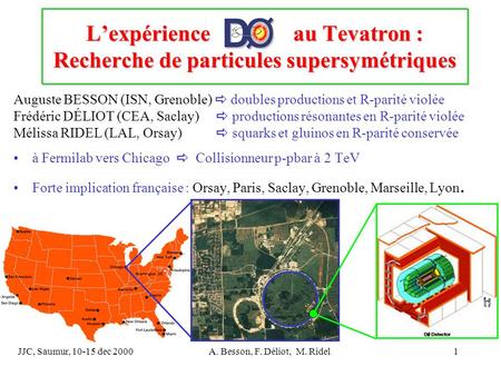 L’expérience au Tevatron : Recherche de particules supersymétriques