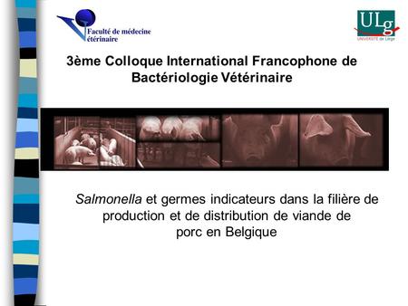 3ème Colloque International Francophone de Bactériologie Vétérinaire