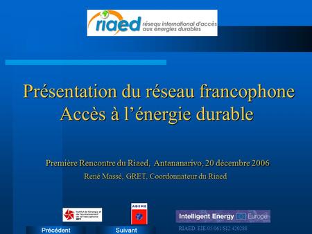 Présentation du réseau francophone Accès à l’énergie durable