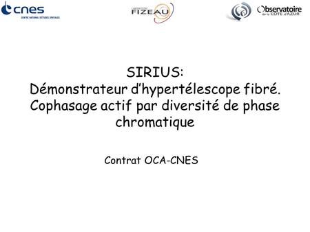 SIRIUS: Démonstrateur d’hypertélescope fibré