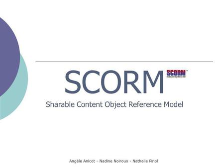 SCORM Sharable Content Object Reference Model