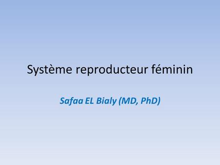 Système reproducteur féminin