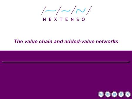 The value chain and added-value networks