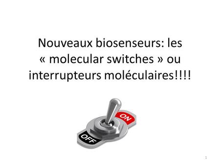 Nouveau? L’utilisation de biomolécules (ADN, protéines, anticorps, enzymes….) n’est pas nouveau! On utilise ces biomolécules depuis longtemps dans les.