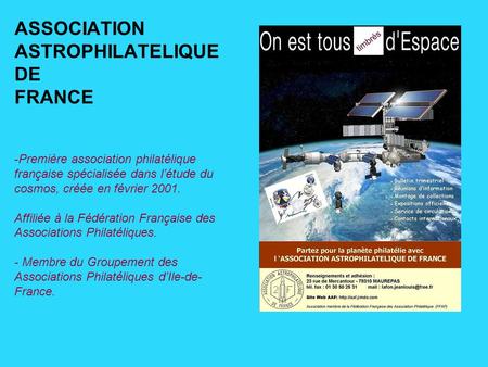 ASSOCIATION ASTROPHILATELIQUE DE FRANCE