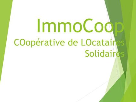 ImmoCoop COopérative de LOcataires Solidaires