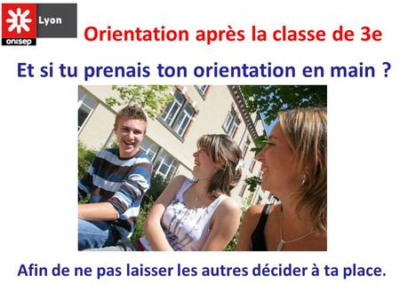 Orientation après la classe de 3e