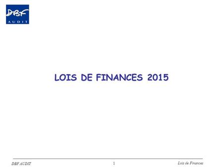 LOIS DE FINANCES 2015 KKP.