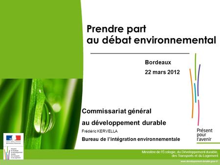 Prendre part au débat environnemental