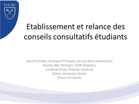 Etablissement et relance des conseils consultatifs étudiants ACUI: The Role of the College Union: https://www.acui.org/content.aspx?menu_ id=30&id=296.