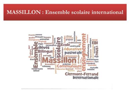 MASSILLON : Ensemble scolaire international