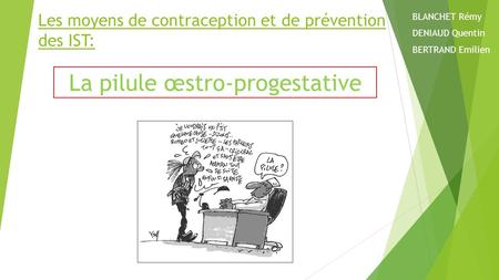 Les moyens de contraception et de prévention des IST: