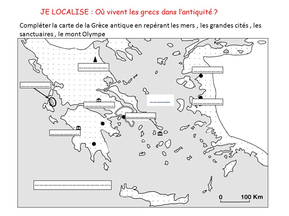 Carte De La Grèce Antique à Compléter My Blog