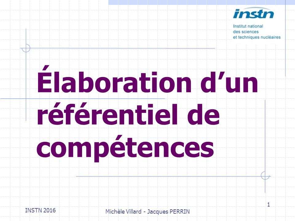 Elaboration D Un Referentiel De Competences Ppt Video Online Telecharger