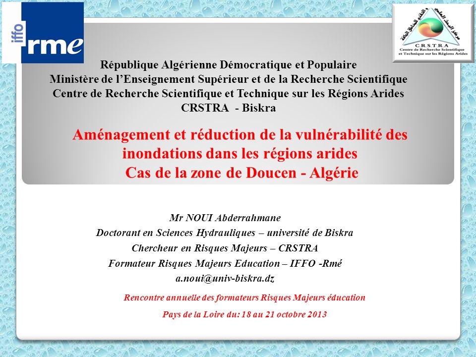 Cas de la zone de Doucen - Algérie - ppt video online télécharger