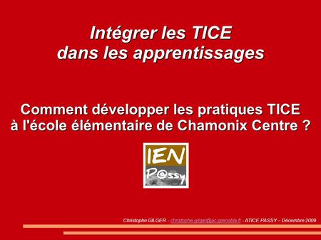 Intégrer les TICE dans les apprentissages