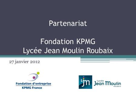 Partenariat Fondation KPMG Lycée Jean Moulin Roubaix