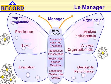 Le Manager Manager Project/ Programme Organisation Planification