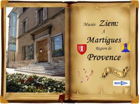 Musée Ziem: À Martigues Région de Provence pichet vernissé vert, décor olives 19 ième siècle. Jarres à olives vernissées vert.