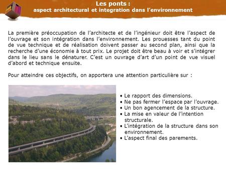 aspect architectural et integration dans l’environnement