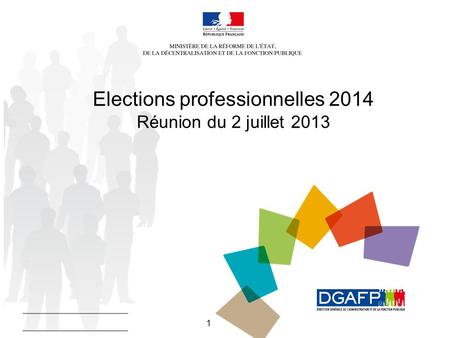 1 Elections professionnelles 2014 Réunion du 2 juillet 2013.
