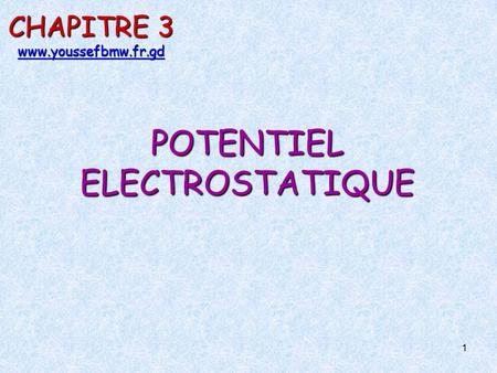 Potentiel électrostatique