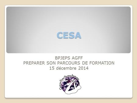 BPJEPS AGFF PREPARER SON PARCOURS DE FORMATION 15 décembre 2014