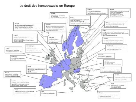 Le droit des homosexuels en Europe