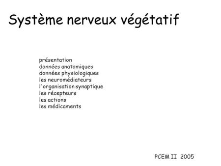 Système nerveux végétatif