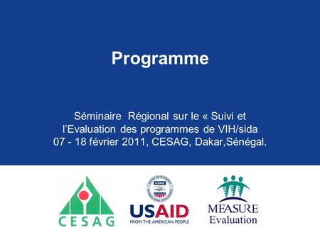 février 2011, CESAG, Dakar,Sénégal.