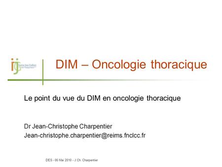DIM – Oncologie thoracique