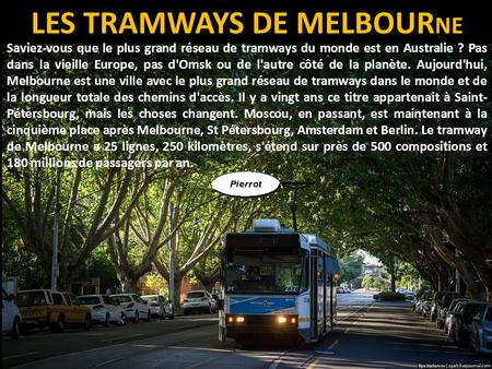 LES TRAMWAYS DE MELBOURNE