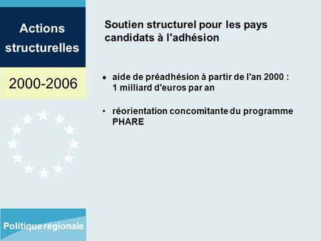 Soutien structurel pour les pays candidats à l'adhésion