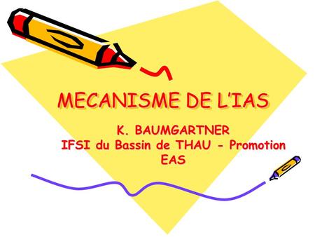 K. BAUMGARTNER IFSI du Bassin de THAU - Promotion EAS