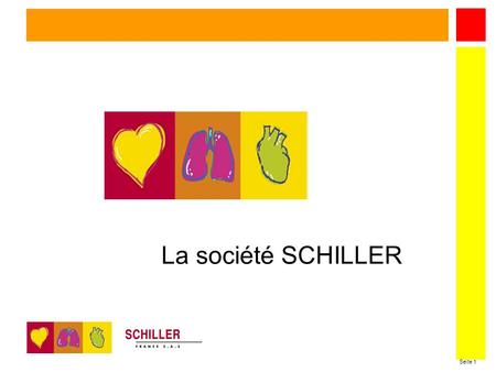 Seite 1 La société SCHILLER. Seite 2 La Défibrillation cardiaque.