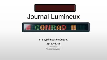 BTS Systèmes Numériques