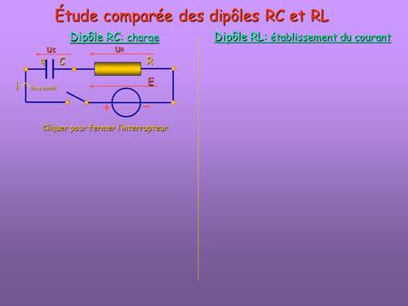 Étude comparée des dipôles RC et RL