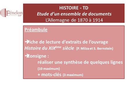 Etude d’un ensemble de documents