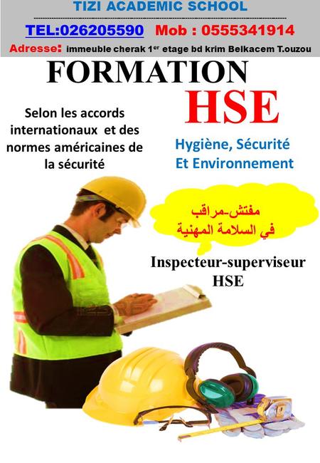 Inspecteur-superviseur HSE
